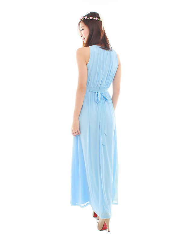 Paris Maxi Dress in Powder Blue